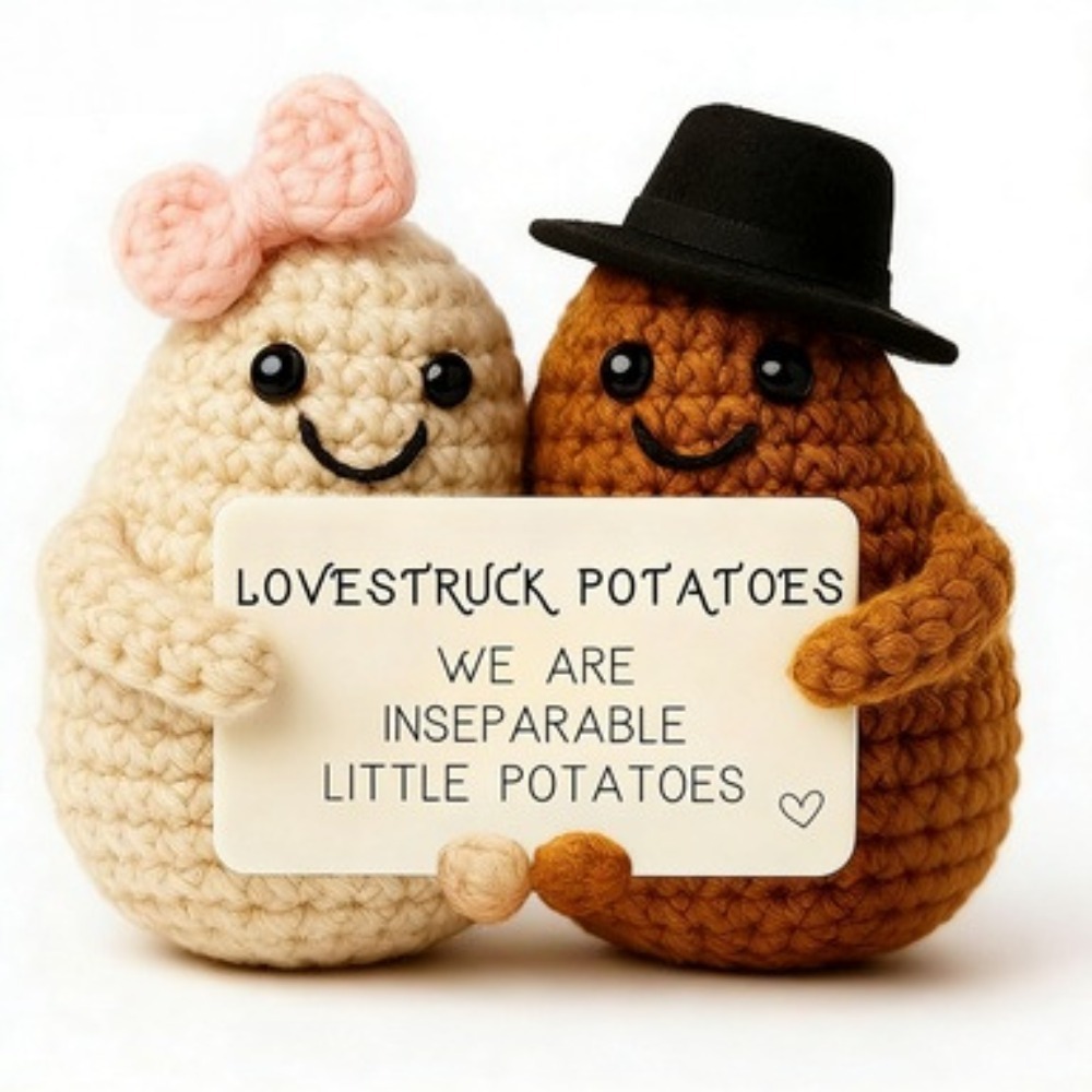Home And Textiles Today - Cute Handmade Crochet Positive French Potato