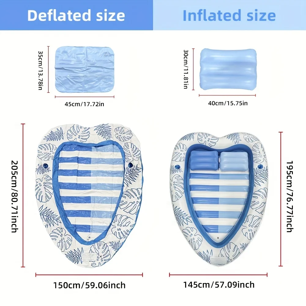 1pc Heart Shaped Inflatable Po - огляд і ціна Fitted Sheet Deep