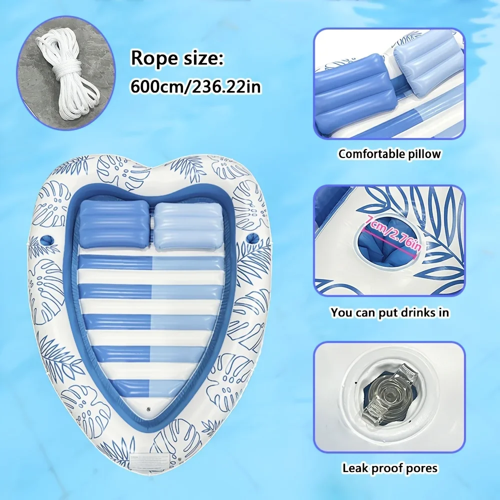 1pc Heart Shaped Inflatable Po - огляд і ціна Fitted Sheet Deep