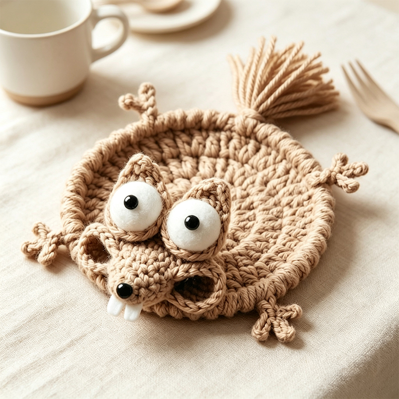 Cute Crochet Animal Coaster Ha - огляд і ціна Home And Textiles Today