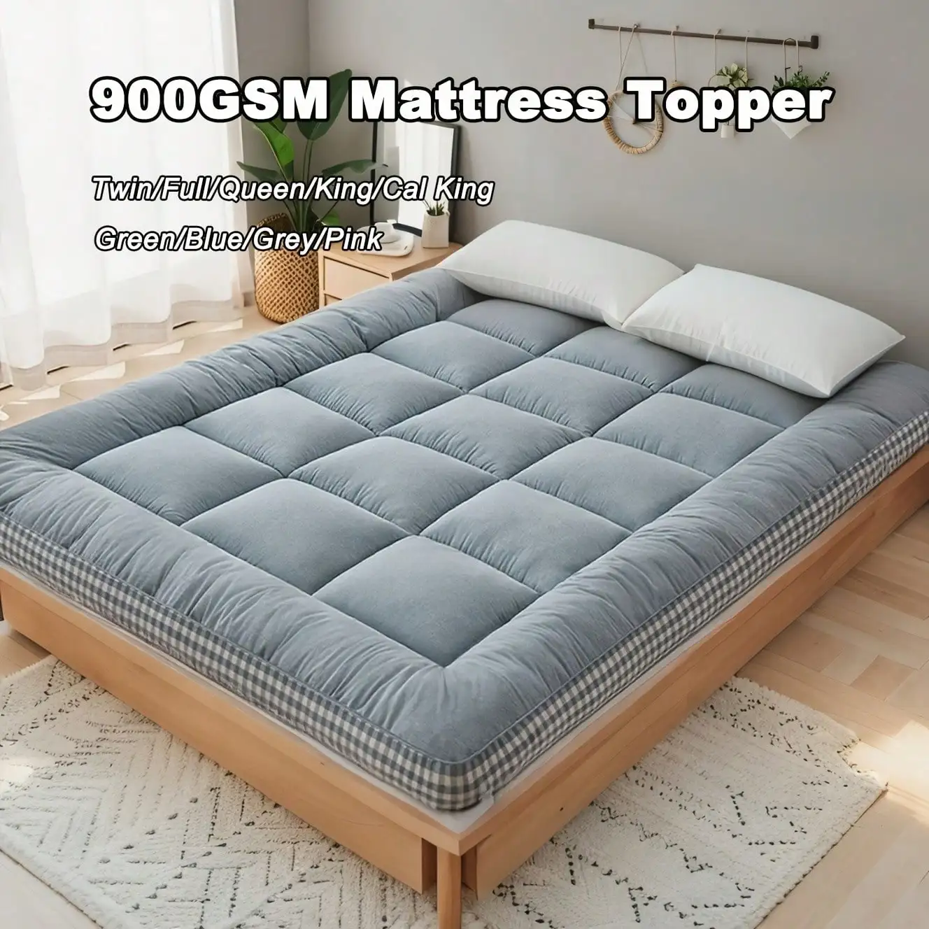 900GSM King Mattress Topper Th - огляд і ціна Mattress Pad Topper